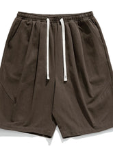 Men's Plus Size Drawstring Shorts with Pockets