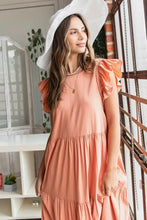 Mittoshop Ruffle Short Sleeve Tiered Maxi Dress Woman Dress