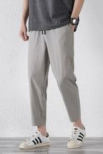 Men's Plus Size Drawstring Pants with Pockets Gray