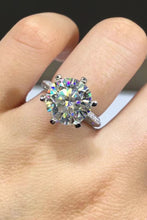 5 Carat Moissanite 6-Prong Ring Silver