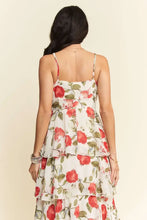 Davi & Dani Contrast Ring Lace Layered Ruffle Maxi Cami Dress Casual Dresses