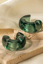 Resin C-Hoop Earrings Earrings