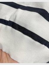 Men's Full Size Classic Striped Knit Short Sleeve T-Shirt Plus Size White