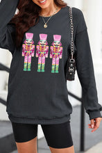 Sequin Nutcracker Round Neck Long Sleeve Sweatshirt Woman Sweatshirts