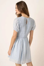 Mittoshop Smocking Detail Puff Sleeve Mini Dress Woman Dress