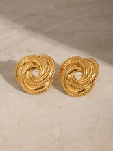 Stainless Steel Volution Stud Earrings Gold One Size