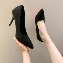 Point Toe Stiletto Pumps Black woman pumps