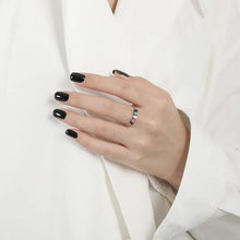 925 Sterling Silver Oil Drip Ring Rings