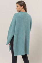 HYFVE Front Rosette Longline Slit Sweater Cardigan Woman Outerwear