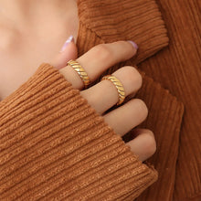 Titanium Steel Gold-Plated Ring Gold
