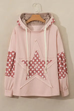 Drawstring Star Long Sleeve Hoodie Woman Sweatshirts