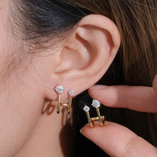 Moissanite 925 Sterling Silver C-Hoop Earrings Earrings