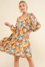 And The Why Printed Open Back Puff Sleeve Casual Dress Casual Dresses