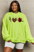 Simply Love Full Size Drop Shoulder Graphic Sweatshirt Mint Green Woman Sweatshirts
