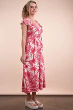 VERY J Tropical Printed Midi Summer Boho Dress Casual Dresses