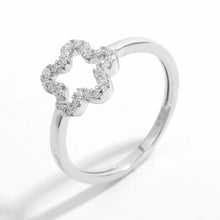 925 Sterling Silver Inlaid Zircon Ring Rings