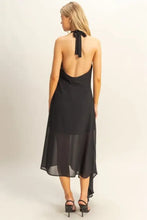 HYFVE Chiffon Halter Asymmetrical Hem Dress Casual Dresses