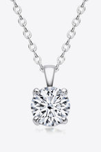 925 Sterling Silver 1 Carat Moissanite Chain-Link Necklace Silver One Size