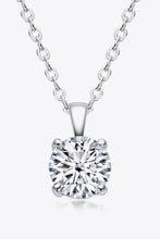 925 Sterling Silver 1 Carat Moissanite Chain-Link Necklace Silver One Size Necklaces