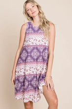 BOMBOM Bohemian Print Sleeveless Dress AS SHOWN Casual Dresses