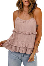 Ruffled Scoop Neck Sleeveless Cami Tanks & Camis