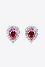 2 Carat Moissanite Teardrop Stud Earrings in Rose Rose One Size