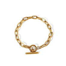 18K Gold-Plated Stainless Steel Toggle Chain Bracelet
