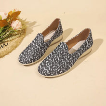 Contrast Round Toe Slip-Ons Dark Gray