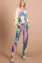 BiBi Tie Dye French Terry Casual Pants Woman Pants