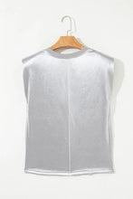 Round Neck Satin Tank Top