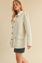 Aemi + Co Seam Detail Button Up Jacket with Pockets Woman Outerwear