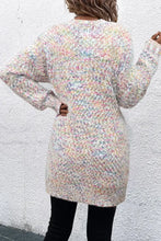Pocketed Open Front Long Sleeve Cardigan Woman Outerwear
