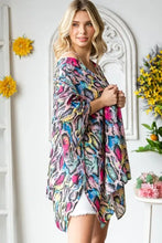 Heimish Full Size Multi Color Snake Open Cardigan Plus Size Woman Outerwear