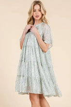 Lime 'N' Chili Ditsy Floral Print Sheer Ruffle Detail Mini Dress Casual Dresses