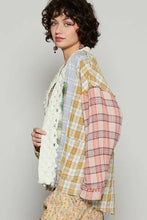 POL Raw Edge Plaid Open Front Cardigan Woman Outerwear
