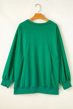 Plus Size Cutout Hem Notched Long Sleeve Sweatshirt Woman Sweatshirts