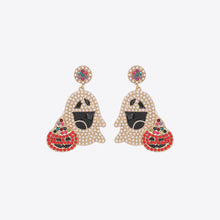 Ghost Rhinestone Alloy Earrings Multicolor One Size
