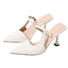 Point Toe Flare Heel Slingback Pumps woman pumps