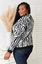 Heimish Full Size Zebra Print Sweater Sweater Pullovers