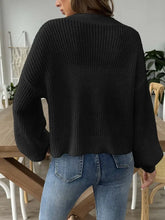 Heart Button Down V-Neck Long Sleeve Cardigan Woman Outerwear