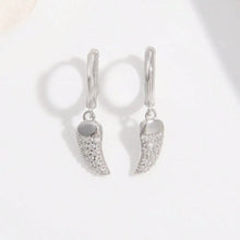 925 Sterling Silver Zircon Chili Shape Earrings Silver One Size