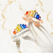 Zircon 925 Sterling Silver Double-Layered Ring Rings