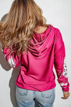 Drawstring Leopard Long Sleeve Hoodie Woman Sweatshirts
