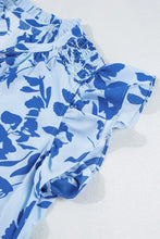 Floral Print Tiered Frilled Trim Flutter Sleeve Dress Woman Casual Dress