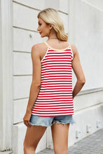 Contrast Striped Round Neck Cami Tanks & Camis