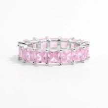 925 Sterling Silver Inlaid Zircon Ring Silver Rings