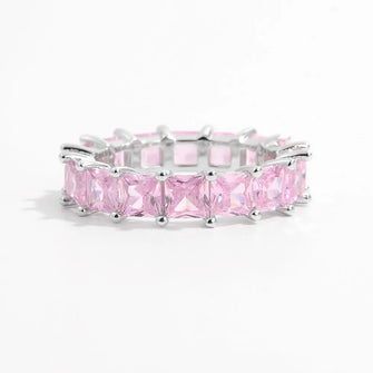 925 Sterling Silver Inlaid Zircon Ring Silver Rings