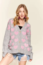 ADORA Button Down Heart Sweater Cardigan