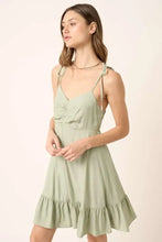 Mittoshop Ruched Detail Spaghetti Tie Mini Dress Casual Dresses