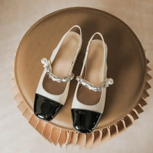 Contrast Round Toe Block Heel Mary Jane Shoes woman pumps